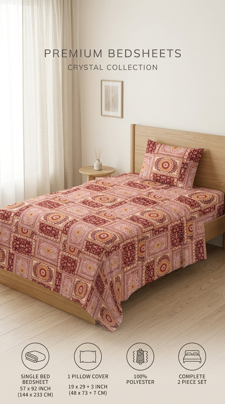Crystal Cotton Double Bed Sheet HT110807