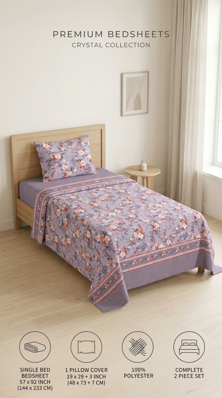 Crystal Cotton Double Bed Sheet HT110807