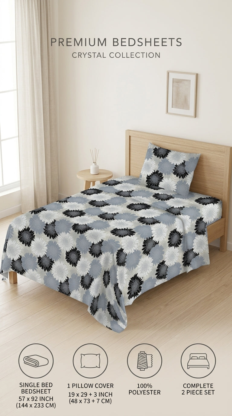 Crystal Cotton Double Bed Sheet HT110807