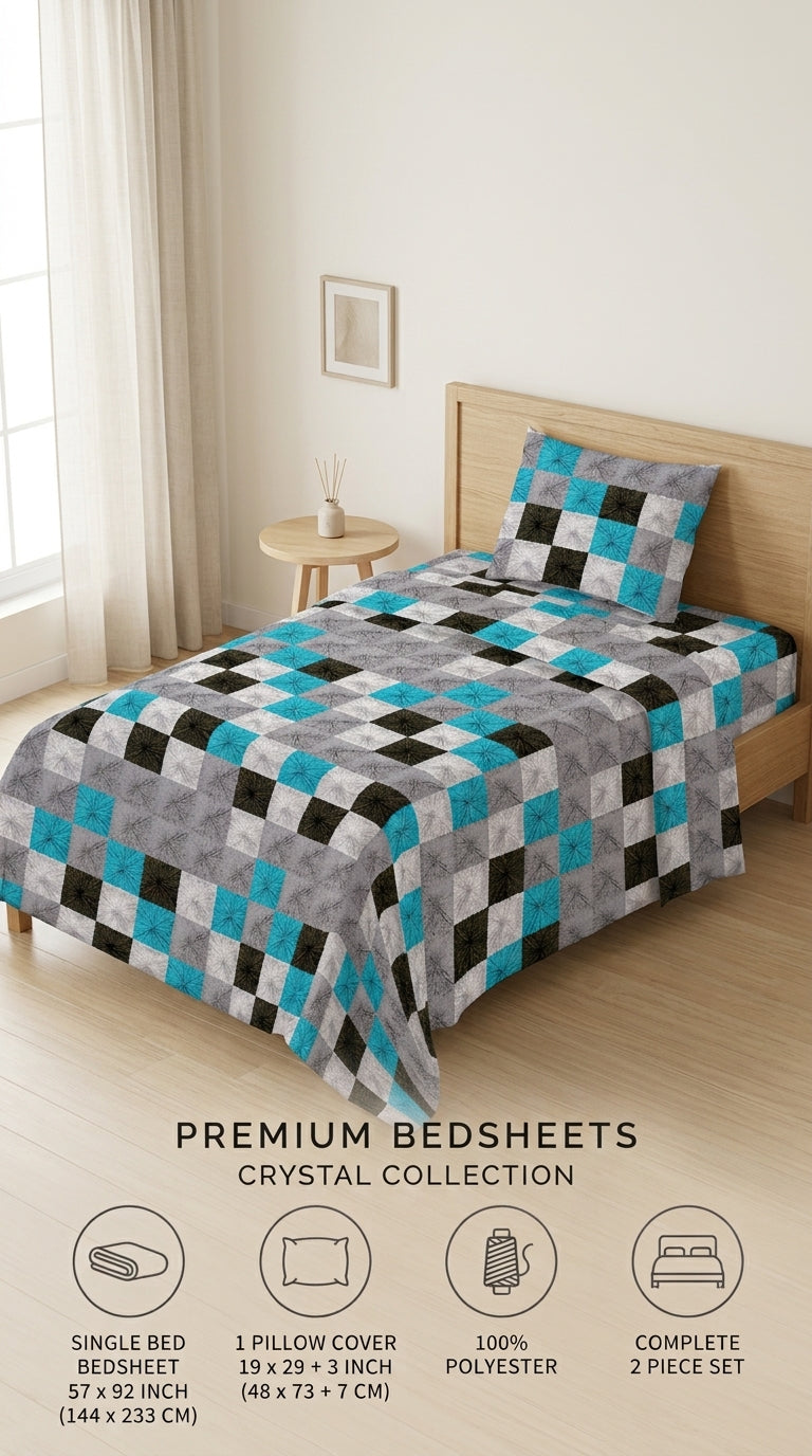 Crystal Cotton Double Bed Sheet HT110807