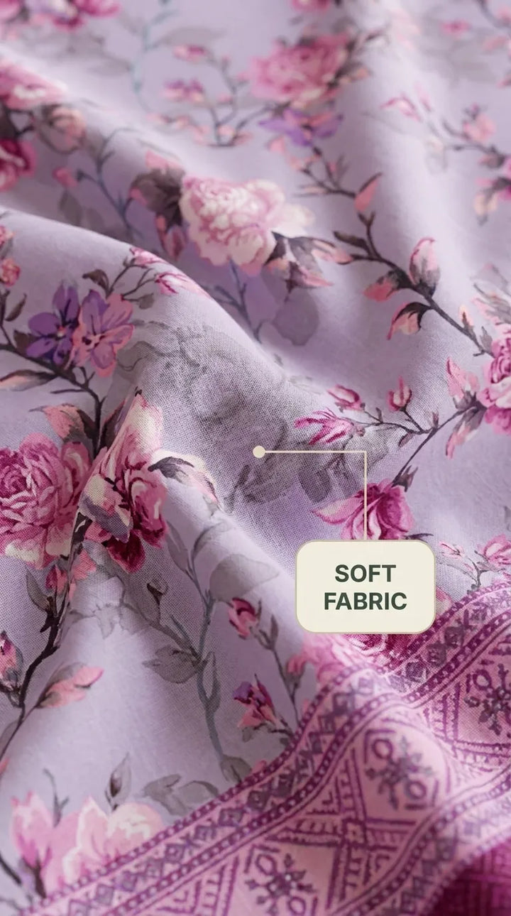 Stylo Single Bed Sheet Purple HT110666