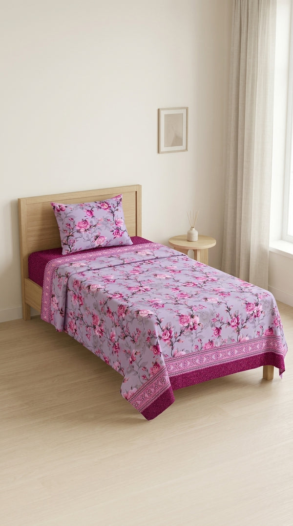 Crystal Cotton Single Bed Sheet HT110666