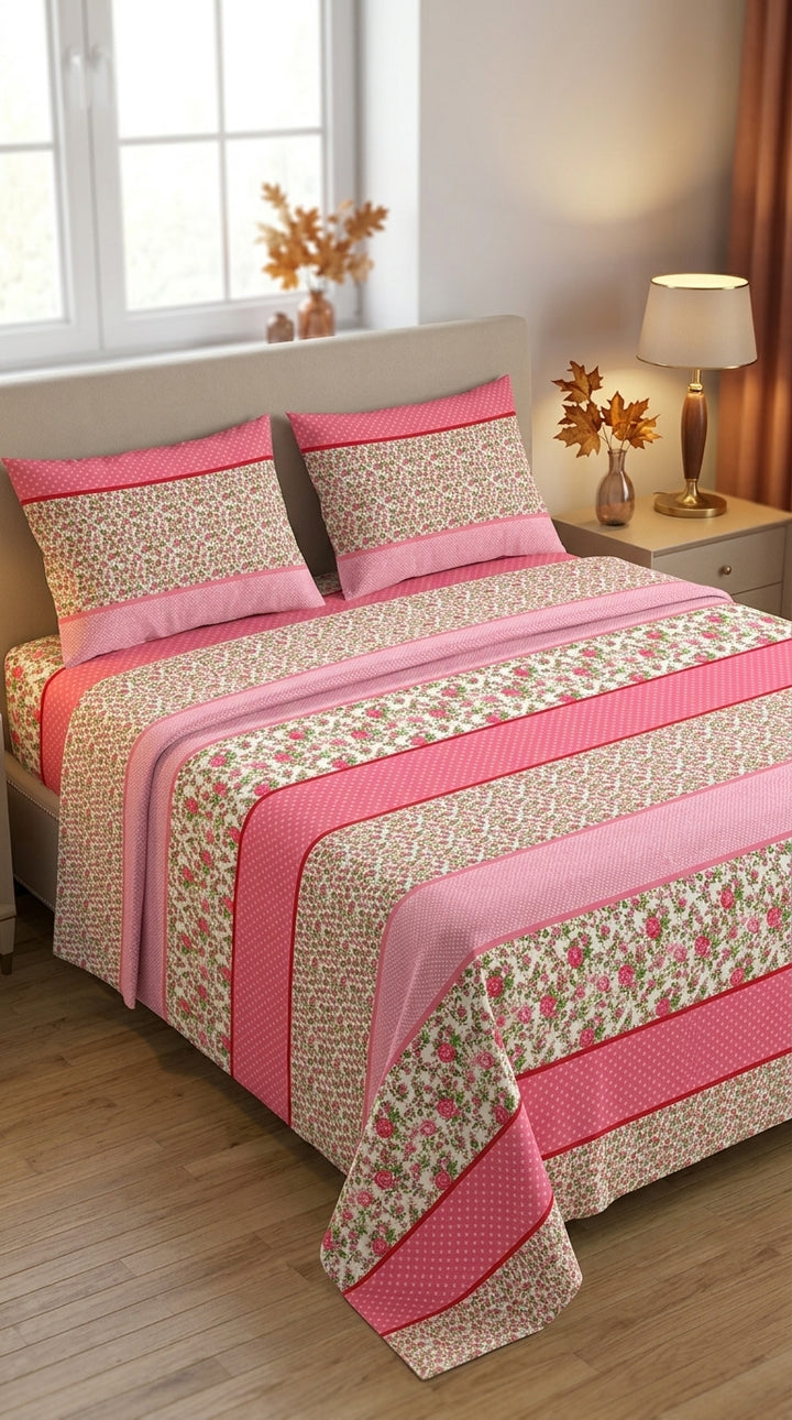 Crystal Cotton Double Bed Sheet HT110807