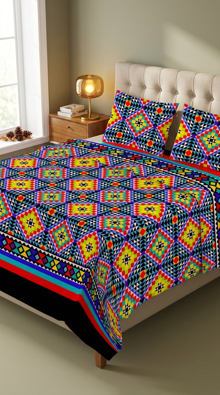 Crystal Cotton Double Bed Sheet HT110807