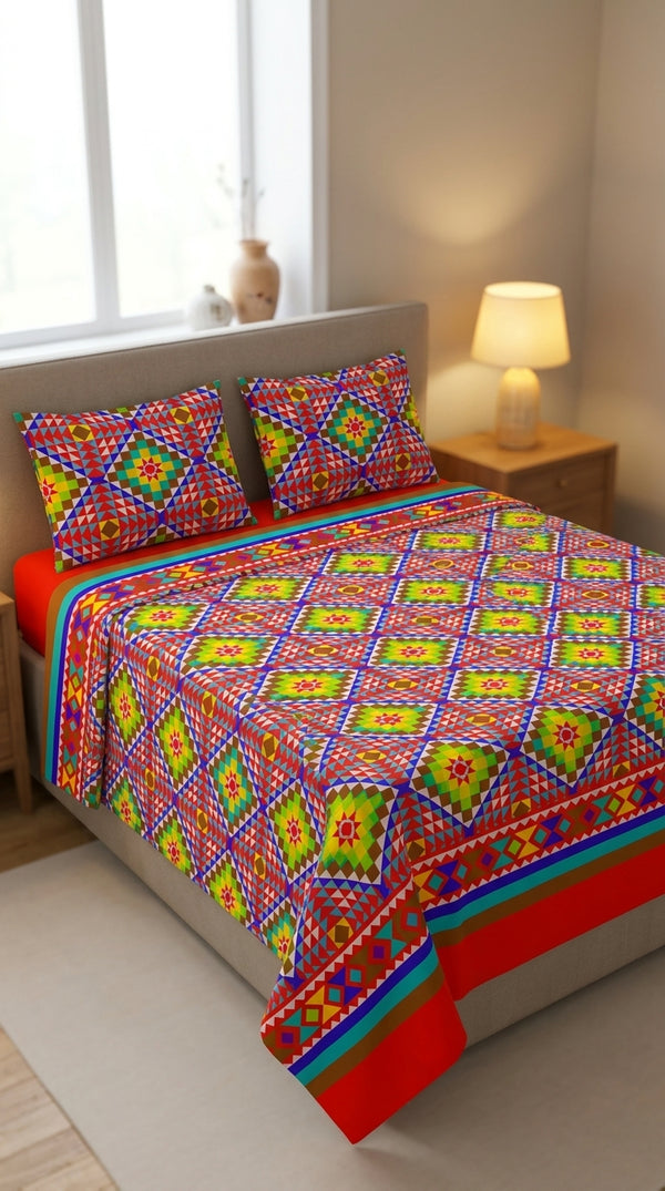 Crystal Cotton Double Bed Sheet HT111113