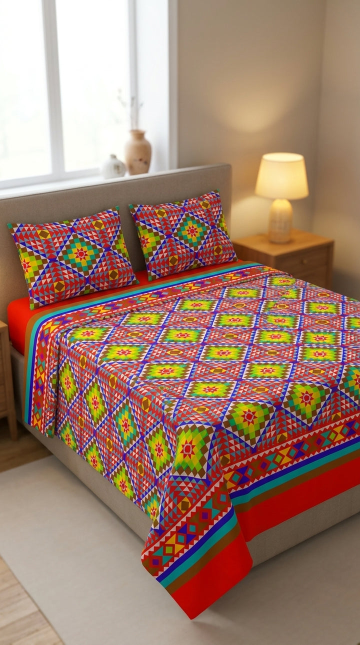 Crystal Cotton Double Bed Sheet HT110807