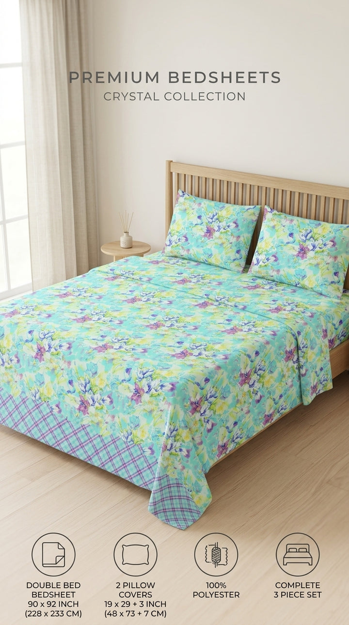 Crystal Cotton Double Bed Sheet HT110807