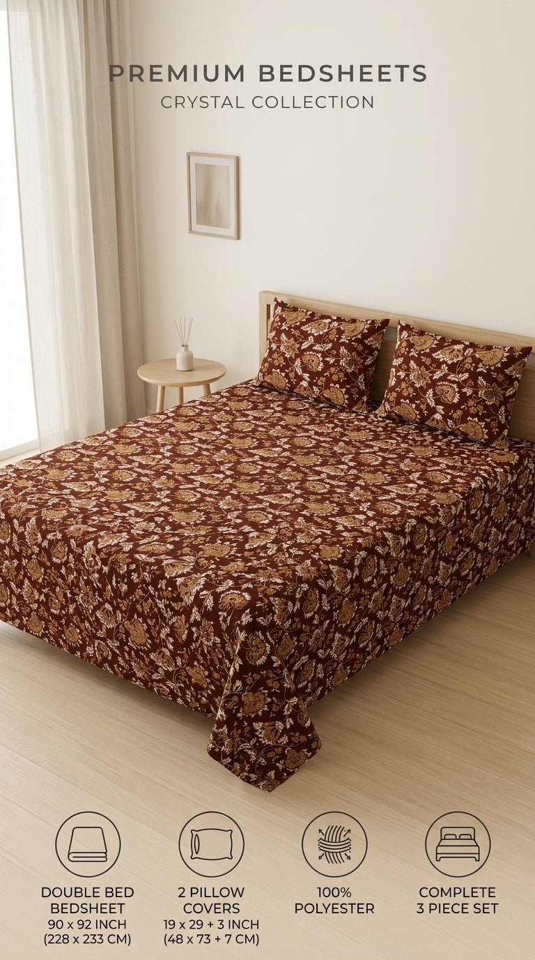 Crystal Cotton Double Bed Sheet HT111302