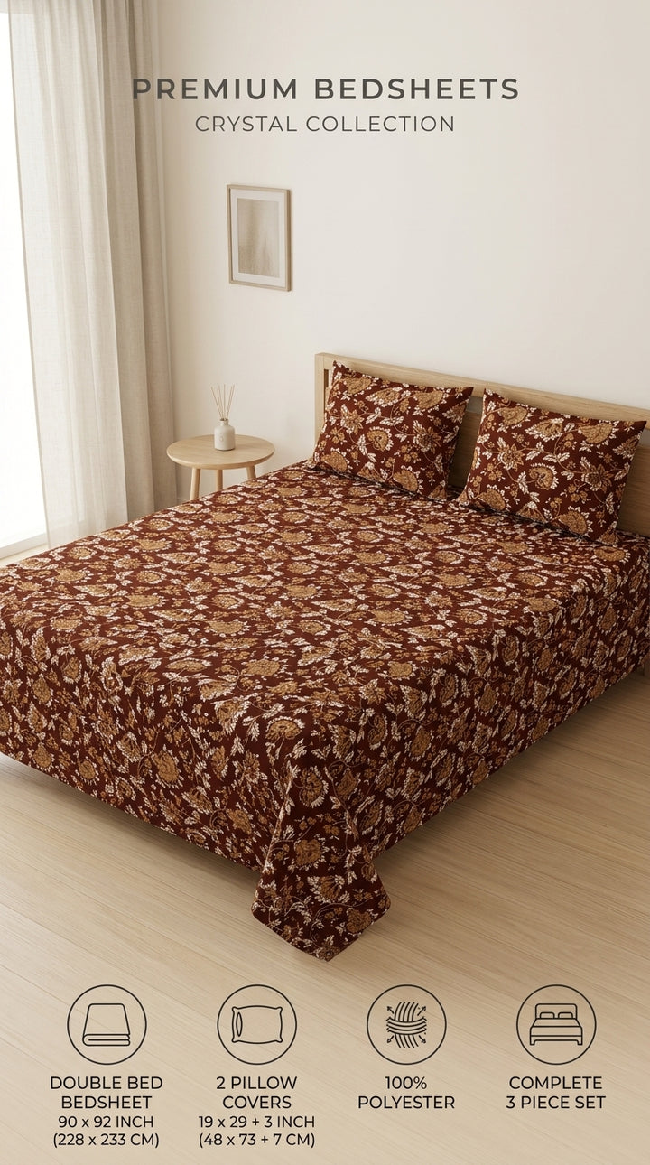 Crystal Cotton Double Bed Sheet HT111302