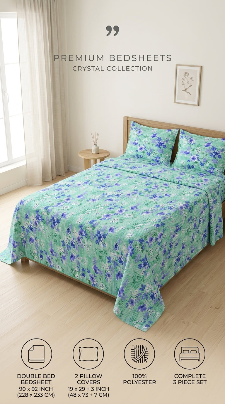 Crystal Cotton Double Bed Sheet HT110807