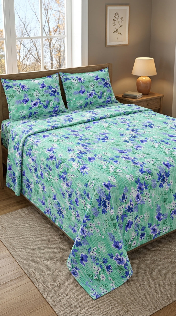 Crystal Cotton Double Bed Sheet HT110807
