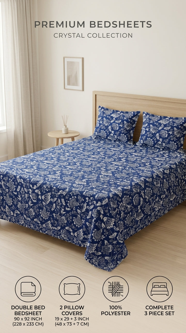 Crystal Cotton Double Bed Sheet HT110807
