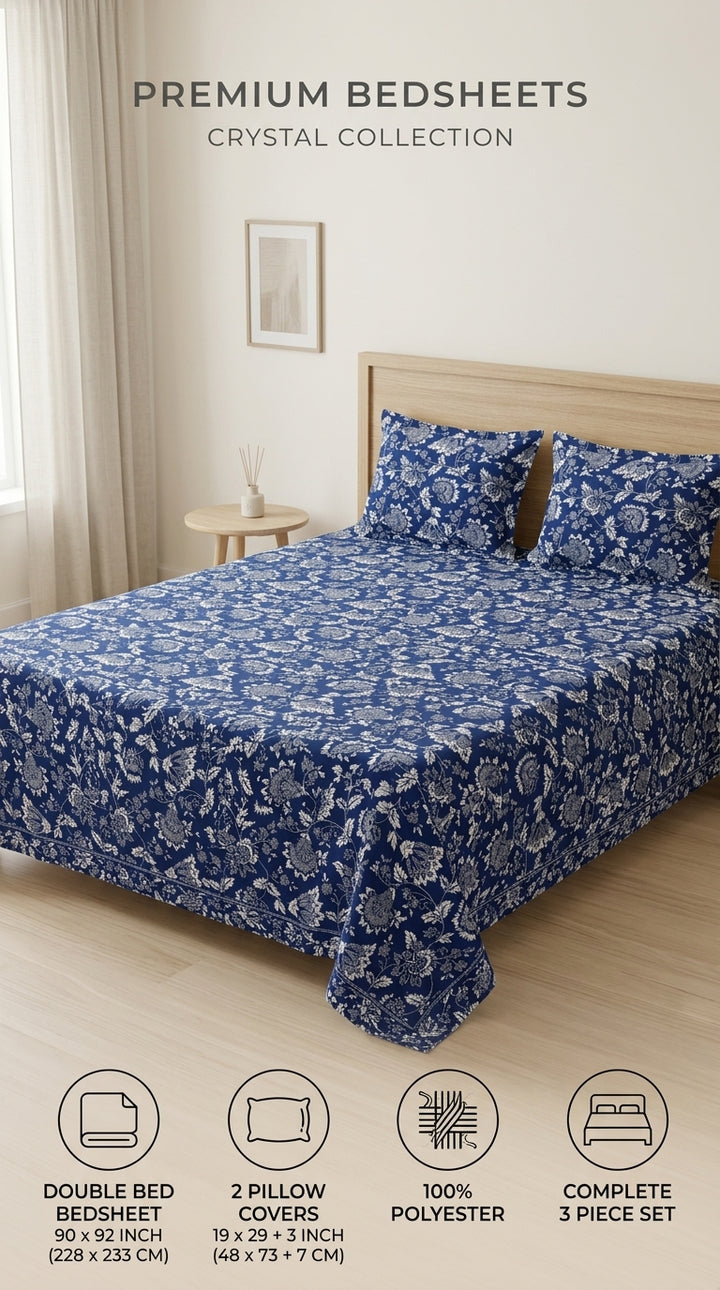 Crystal Cotton Double Bed Sheet HT110807