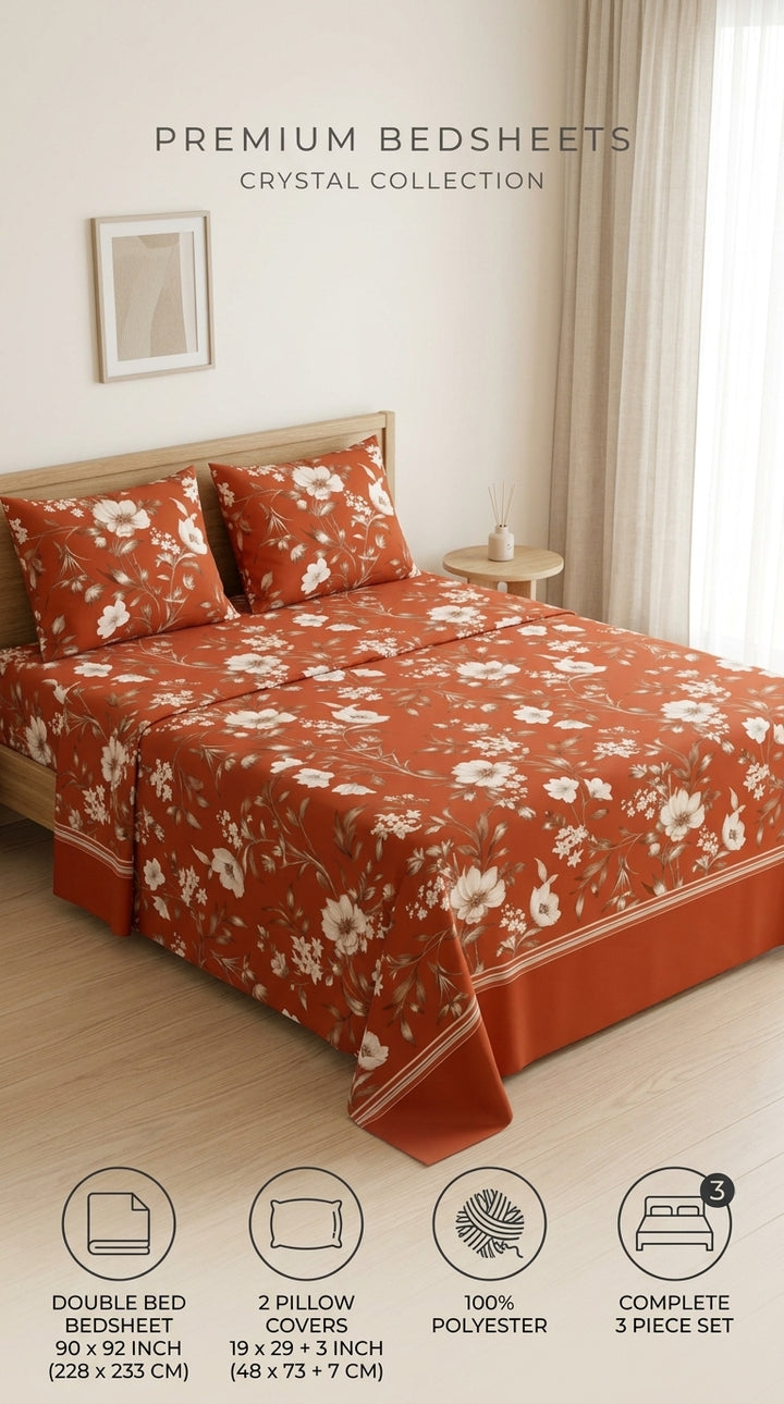Crystal Cotton Double Bed Sheet HT110807