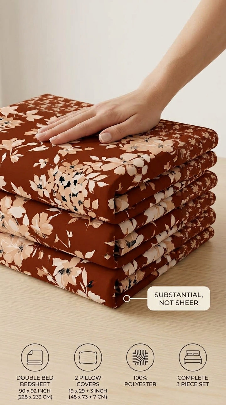 Crystal Cotton Double Bed Sheet HT110807