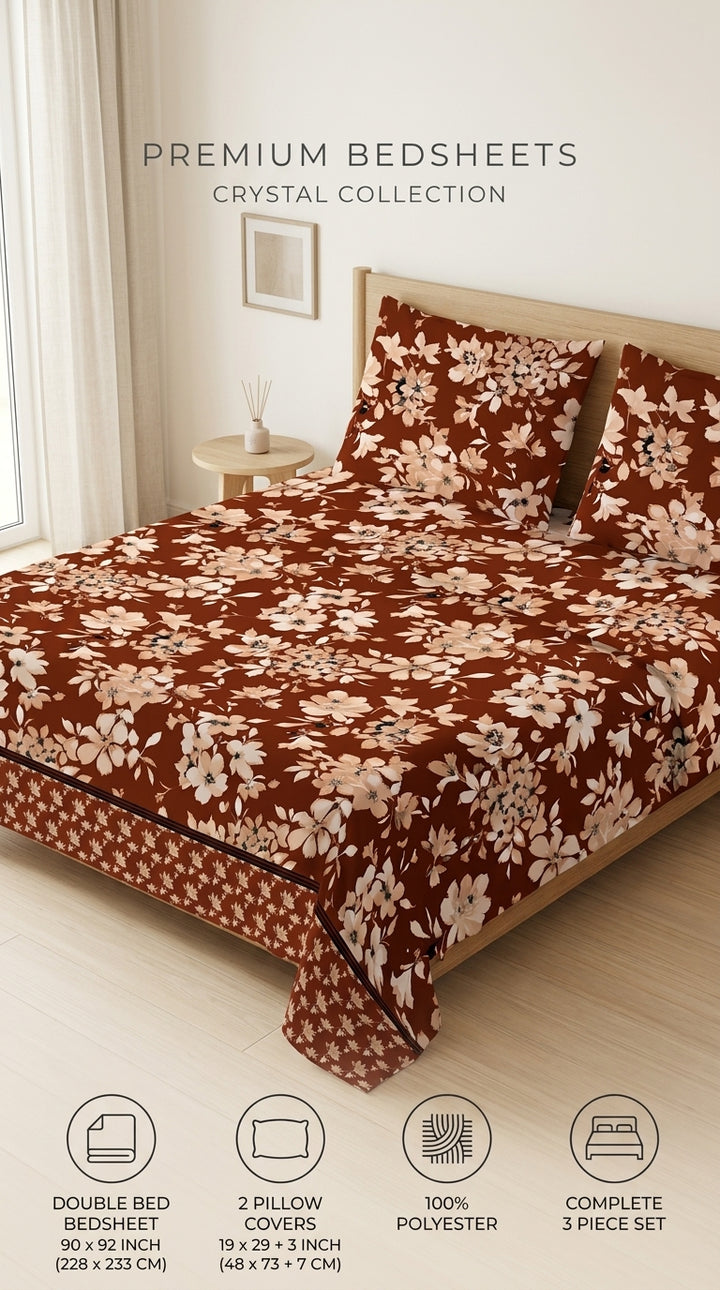 Crystal Cotton Double Bed Sheet HT110807