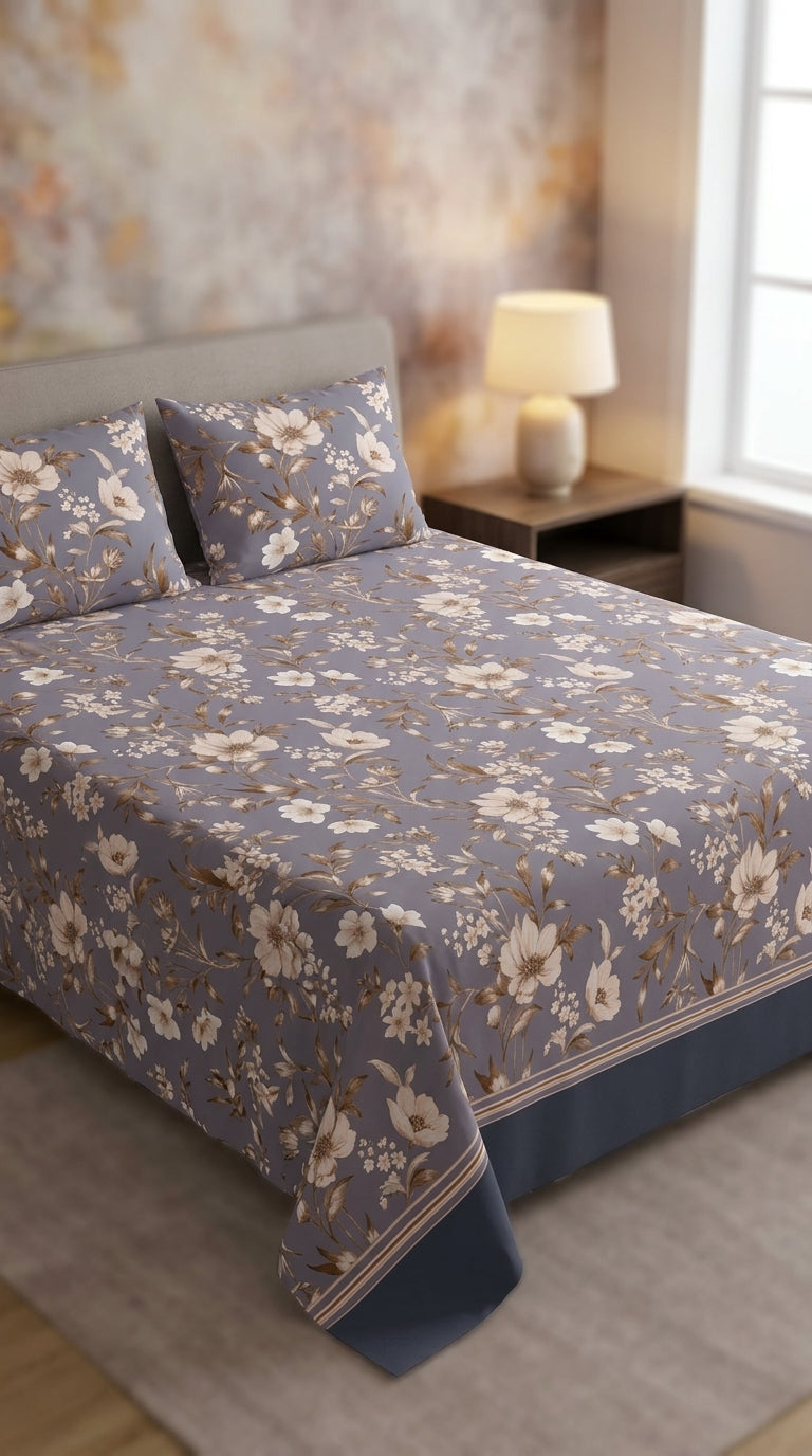Crystal Cotton Double Bed Sheet HT110807