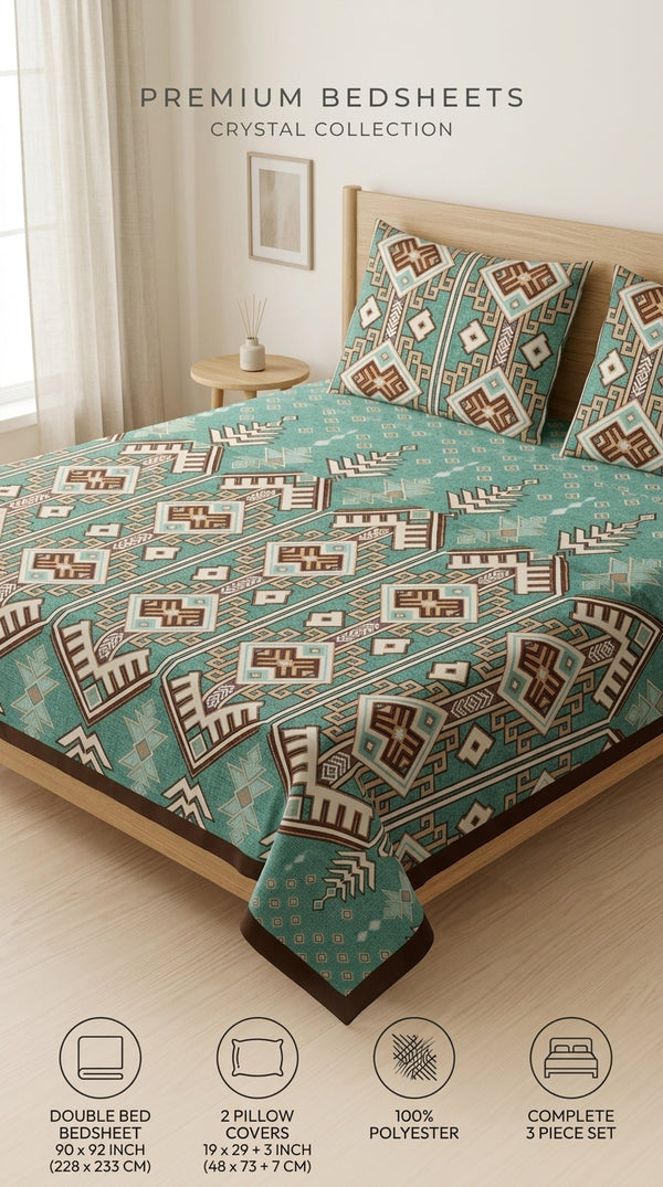 Crystal Cotton Double Bed Sheet HT112217