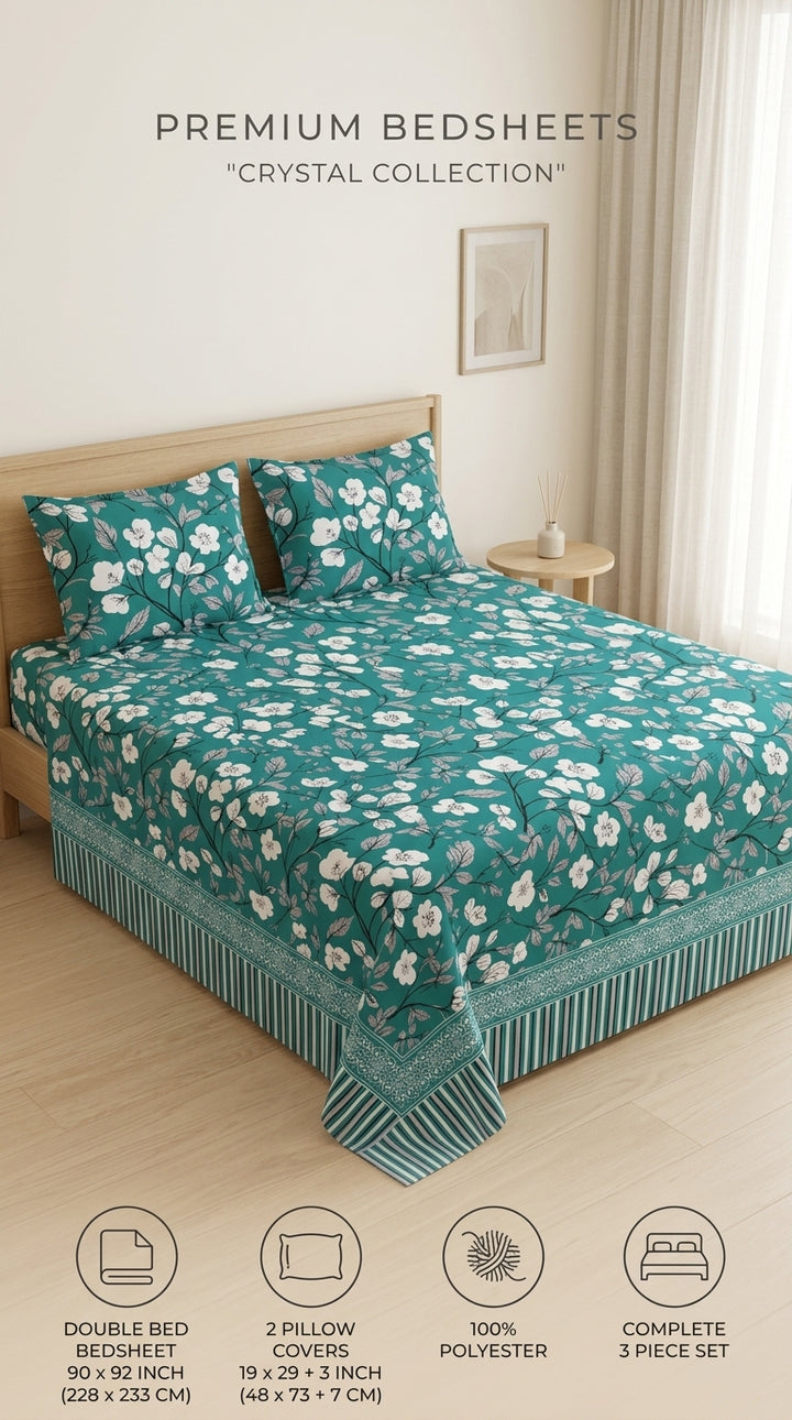 Crystal Cotton Double Bed Sheet HT110807