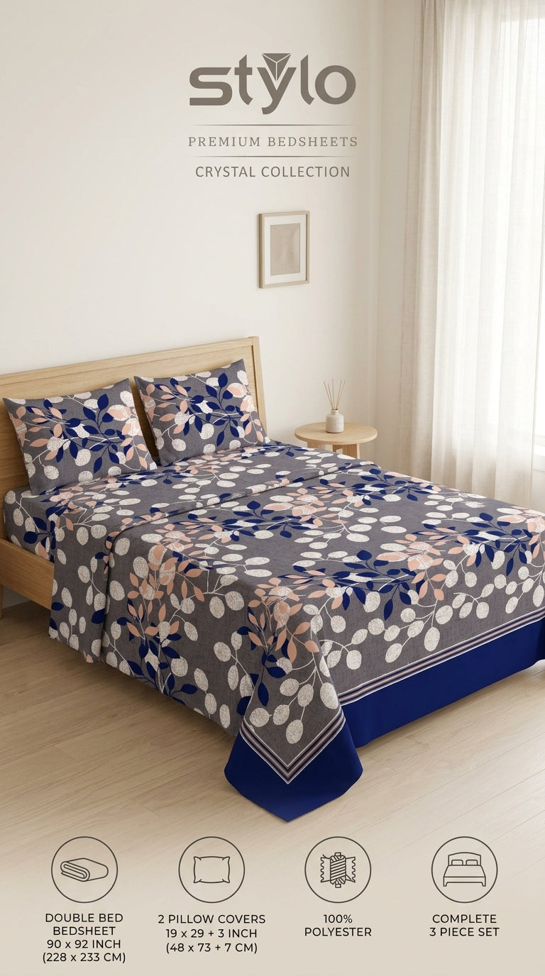 Crystal Cotton Double Bed Sheet HT110807