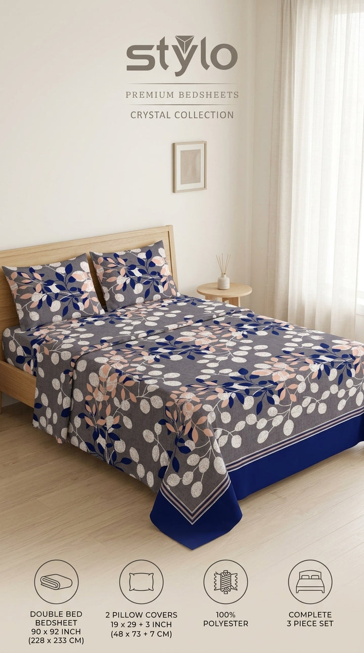Crystal Cotton Double Bed Sheet HT110807