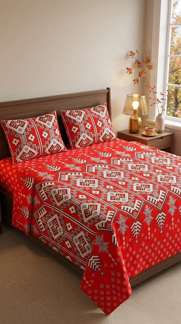 Crystal Cotton Double Bed Sheet HT112713