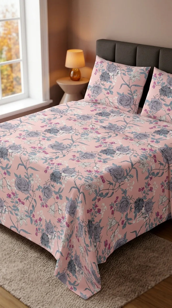 Crystal Cotton Double Bed Sheet HT113107
