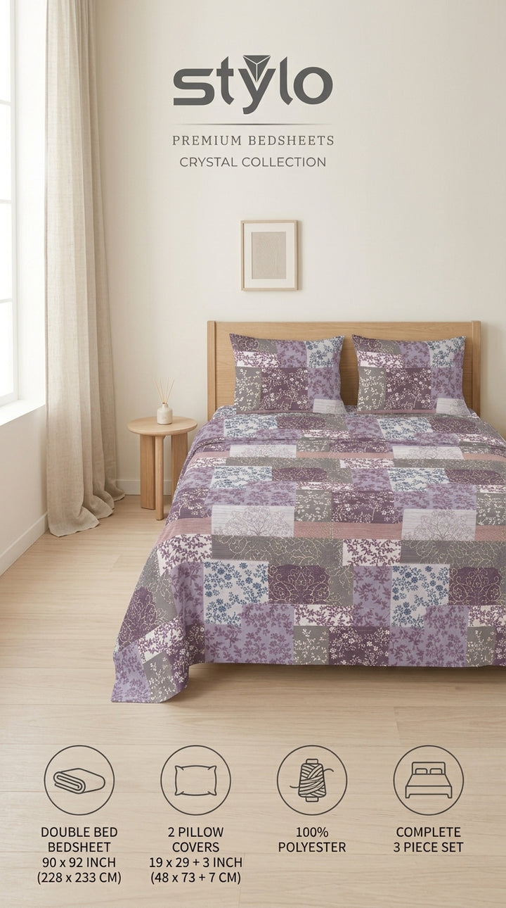 Crystal Cotton Double Bed Sheet HT110807