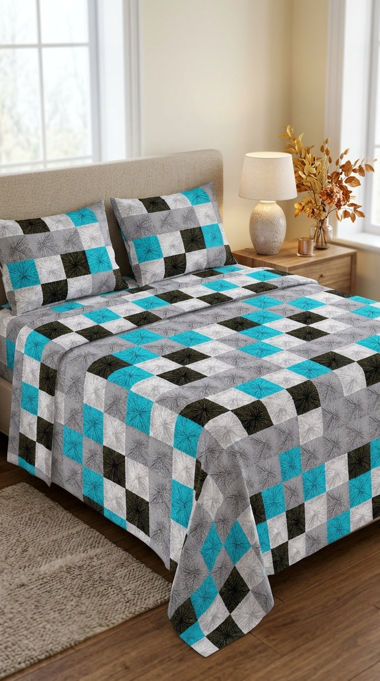 Crystal Cotton Double Bed Sheet HT110807