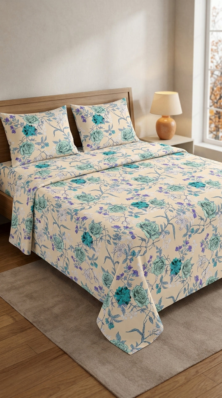 Crystal Cotton Double Bed Sheet HT110807
