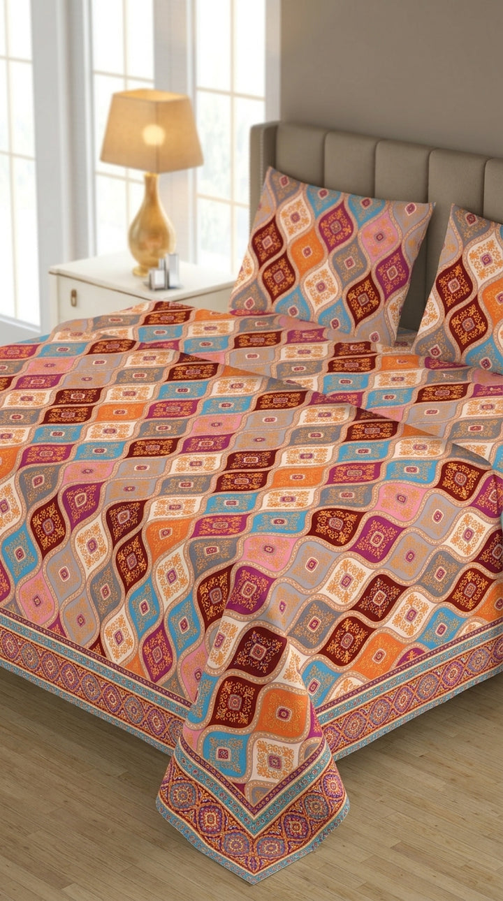 Crystal Cotton Double Bed Sheet HT110807