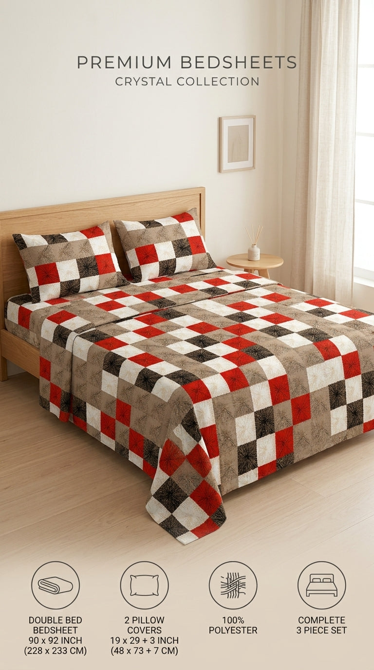 Crystal Cotton Double Bed Sheet HT110807