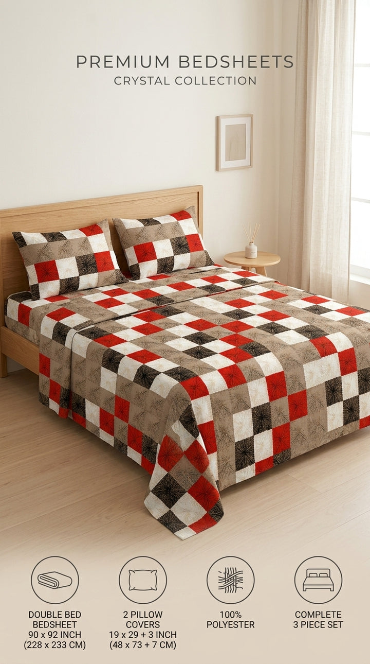 Crystal Cotton Double Bed Sheet HT110807