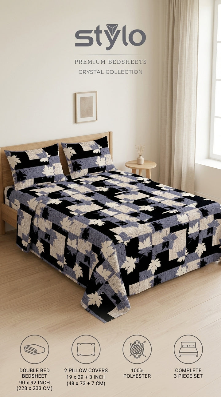 Crystal Cotton Double Bed Sheet HT110807