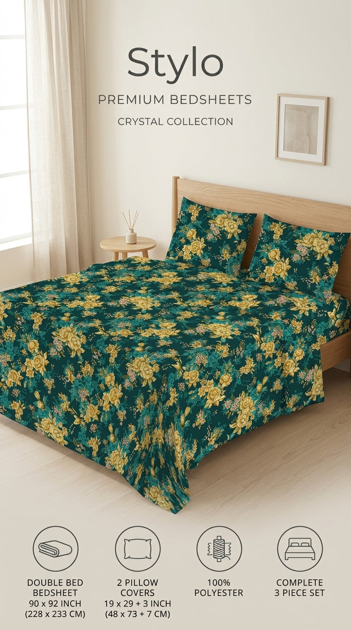 Crystal Cotton Double Bed Sheet HT110807