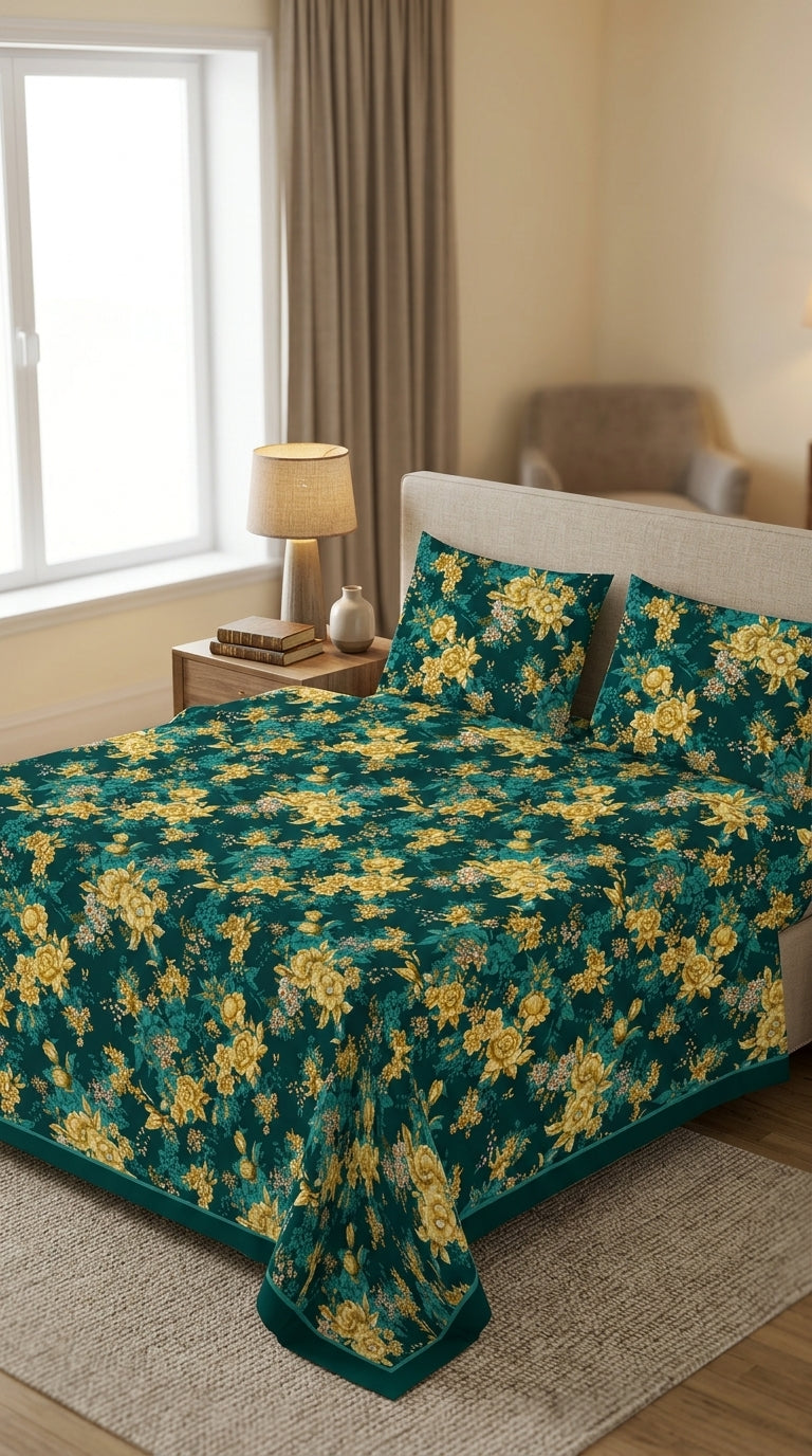 Crystal Cotton Double Bed Sheet HT110807