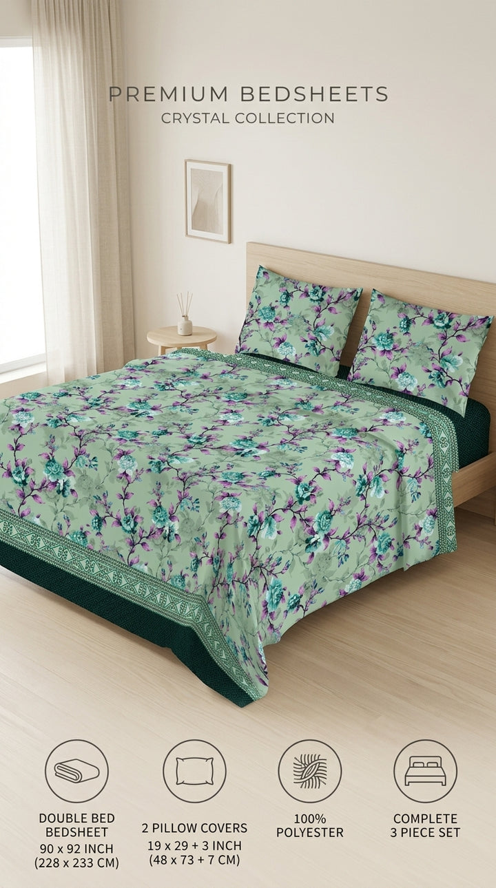 Crystal Cotton Double Bed Sheet HT110807