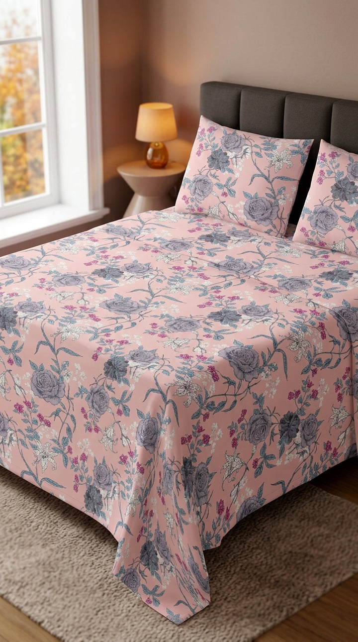 Crystal Cotton Double Bed Sheet HT110807