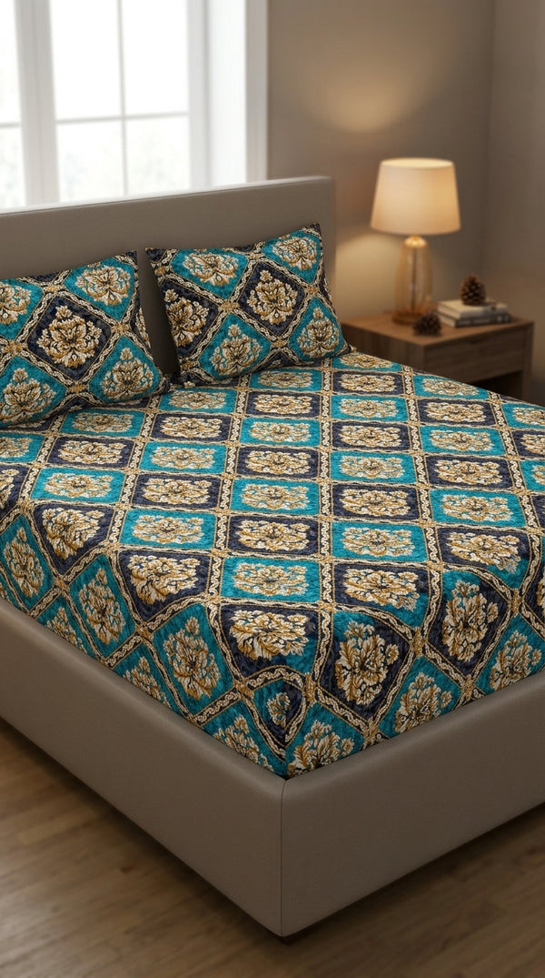 Crystal Cotton Double Bed Sheet HT114511