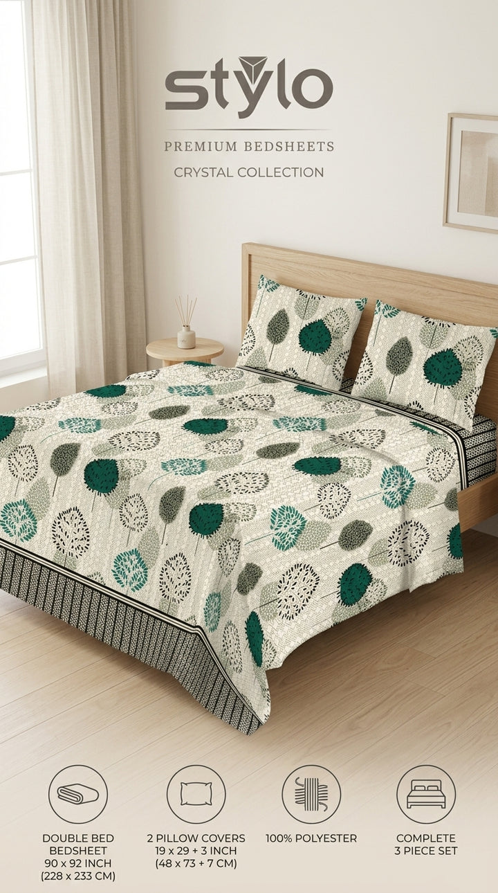 Crystal Cotton Double Bed Sheet HT110807