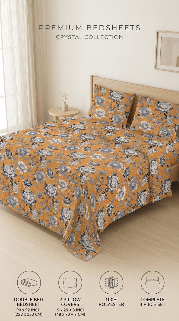Crystal Cotton Double Bed Sheet HT110807