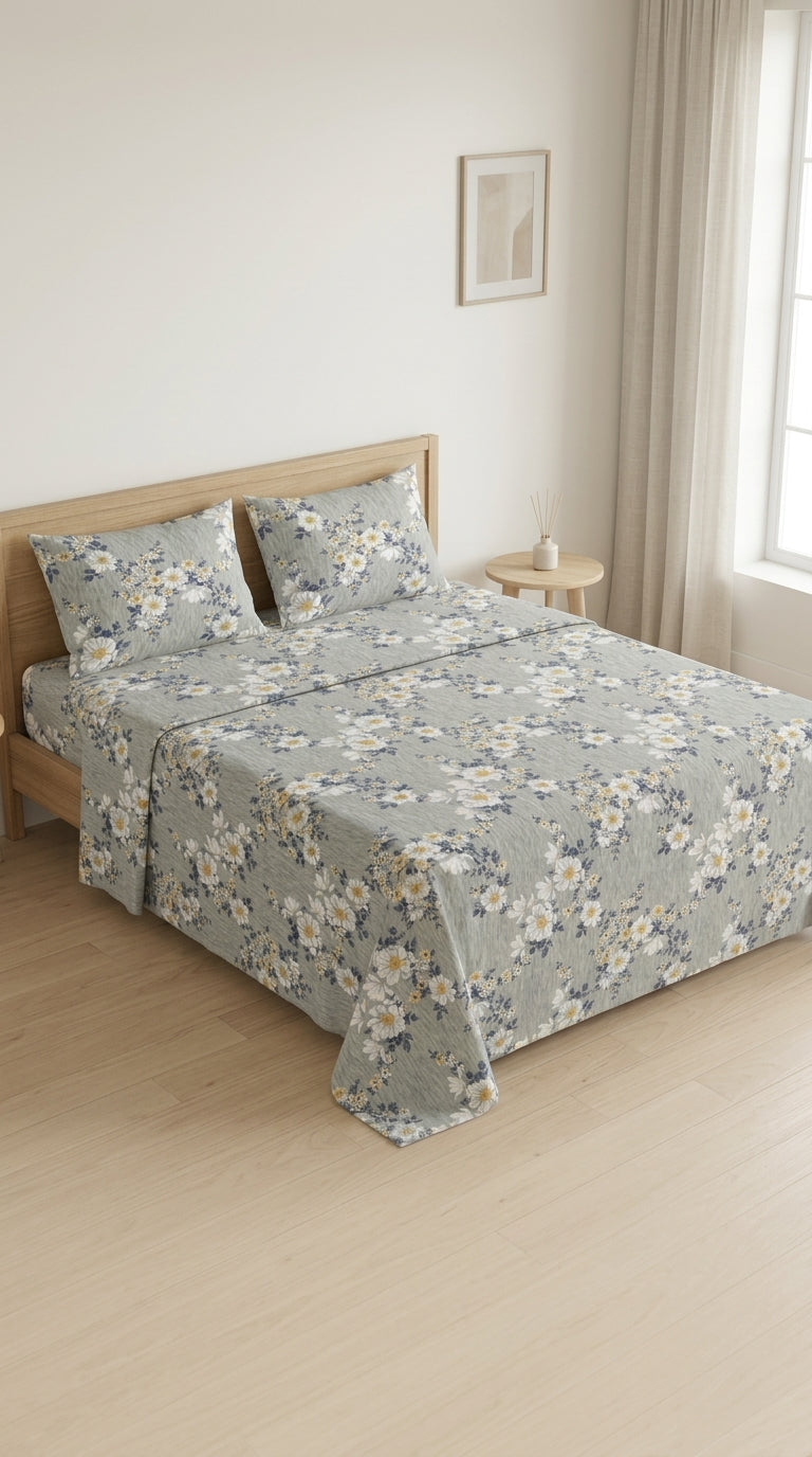 Crystal Cotton Double Bed Sheet HT110807