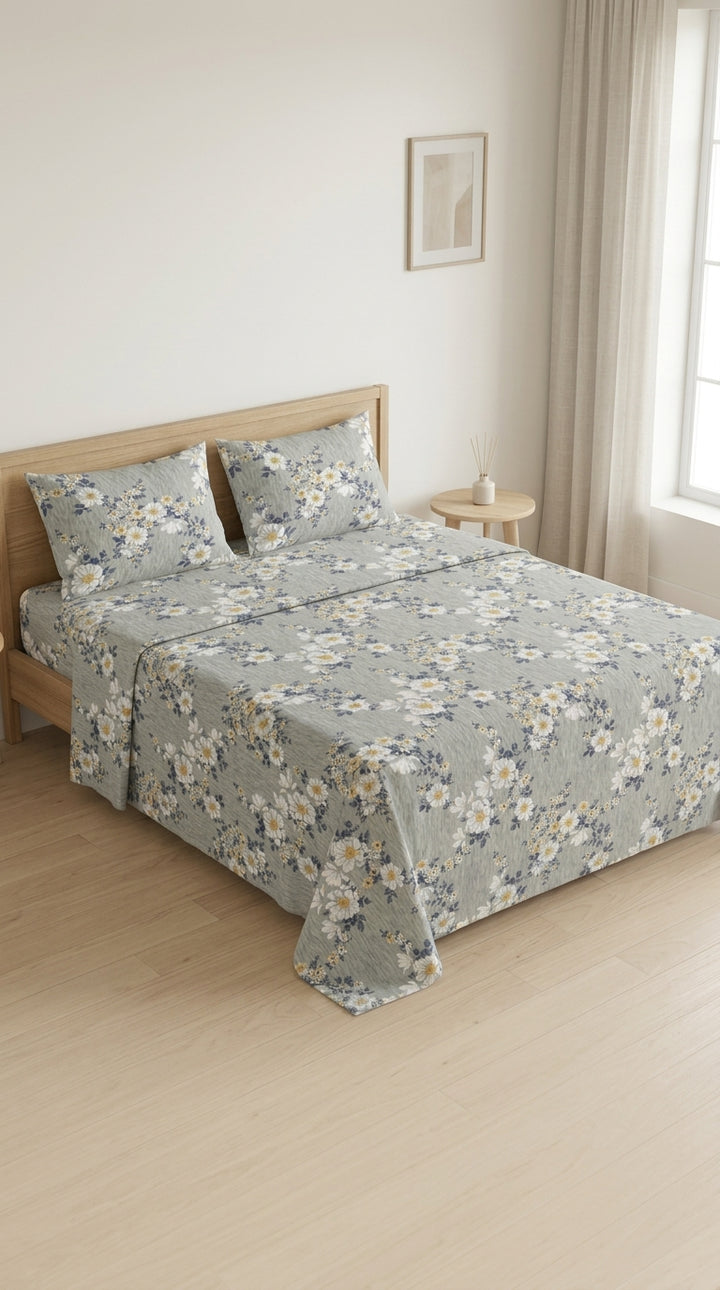 Crystal Cotton Double Bed Sheet HT110807