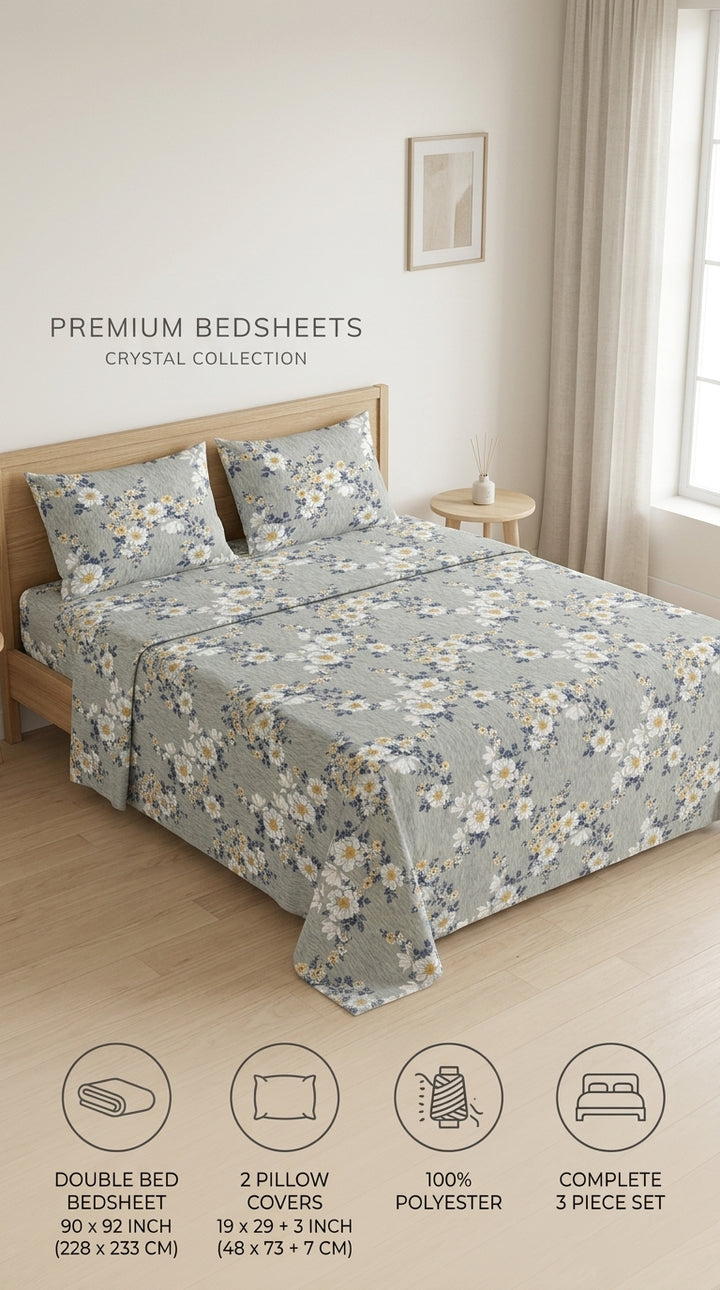 Crystal Cotton Double Bed Sheet HT110807
