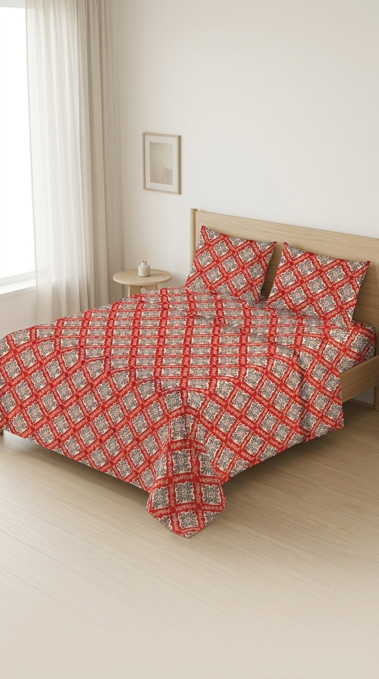 Crystal Cotton Double Bed Sheet HT110807