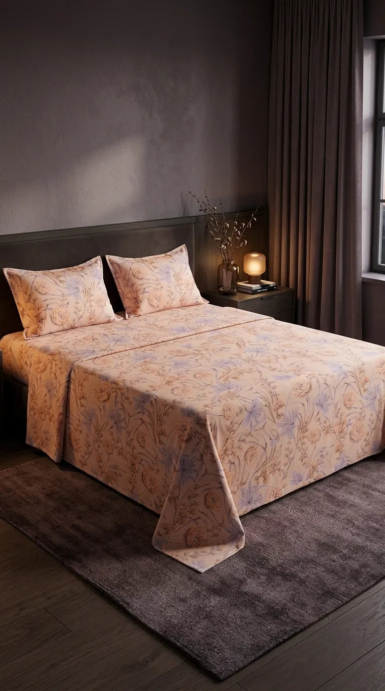 Stylo King Bed Sheet Brown HT115302