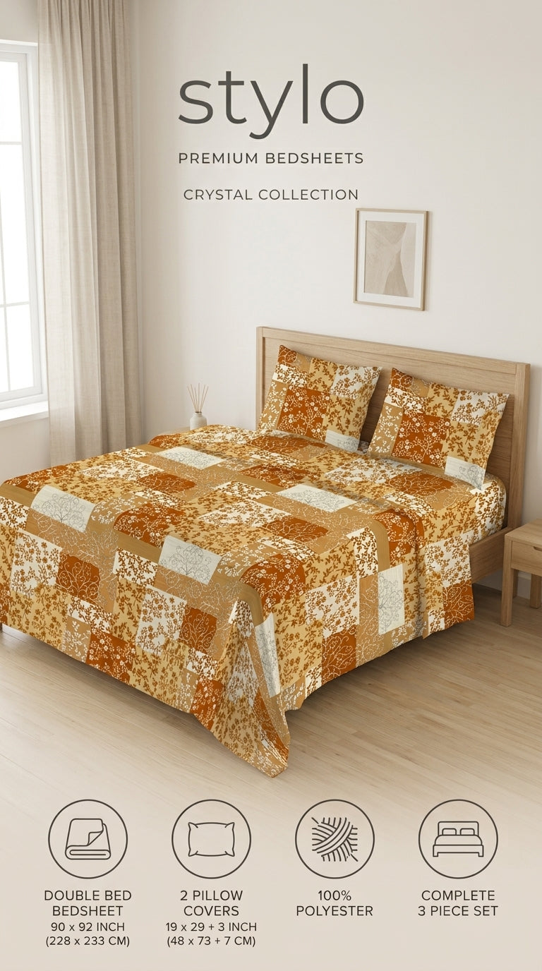 Crystal Cotton Double Bed Sheet HT110807
