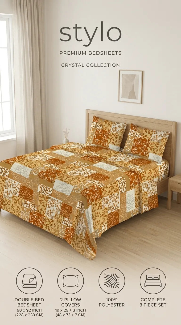 Crystal Cotton King Bed Sheet HT115402