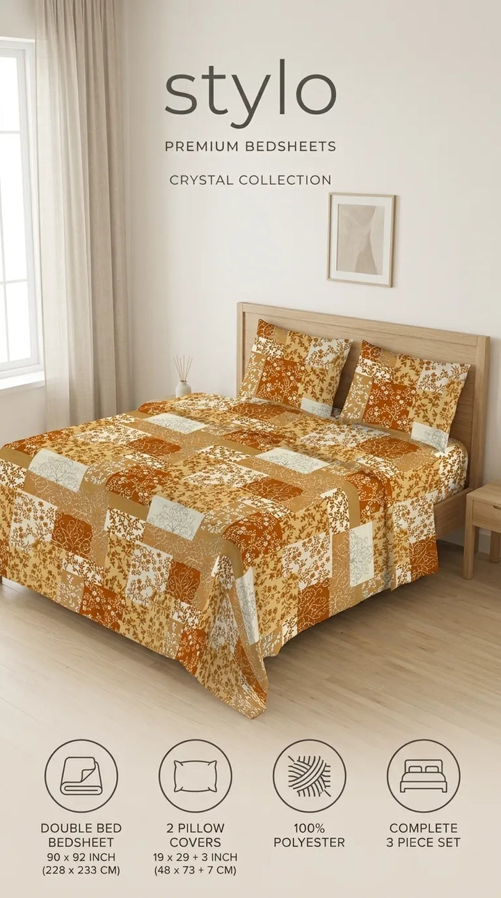 Crystal Cotton King Bed Sheet HT115402