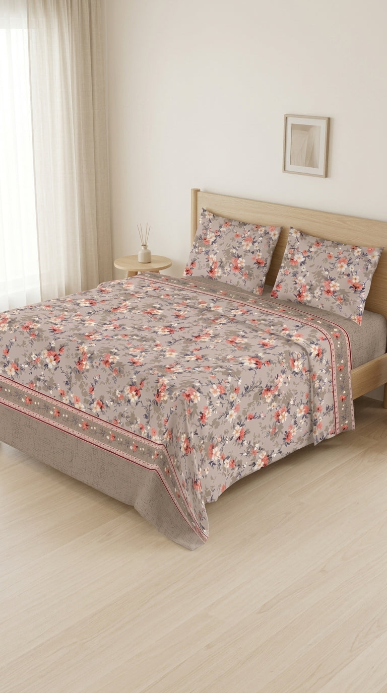 Crystal Cotton Double Bed Sheet HT110807
